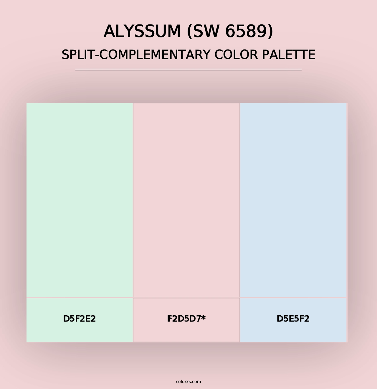 Alyssum (SW 6589) - Split-Complementary Color Palette