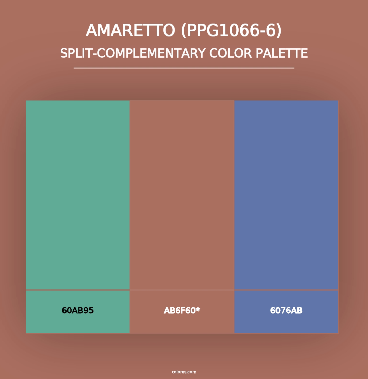 Amaretto (PPG1066-6) - Split-Complementary Color Palette