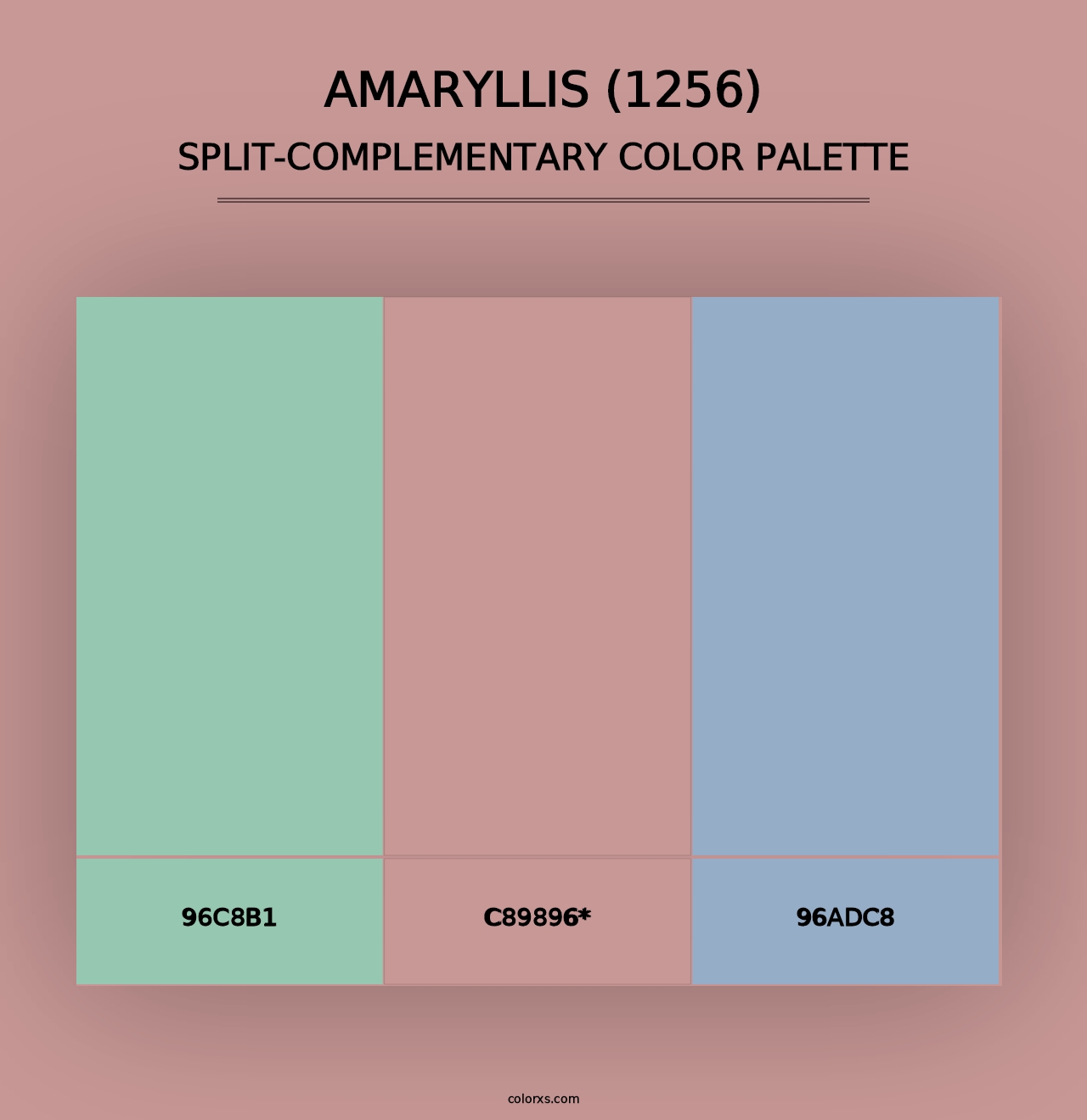 Amaryllis (1256) - Split-Complementary Color Palette