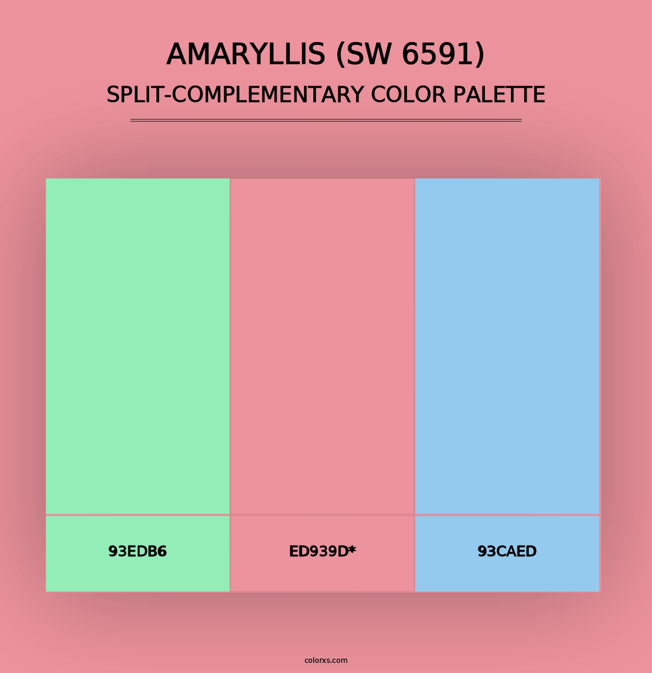 Amaryllis (SW 6591) - Split-Complementary Color Palette