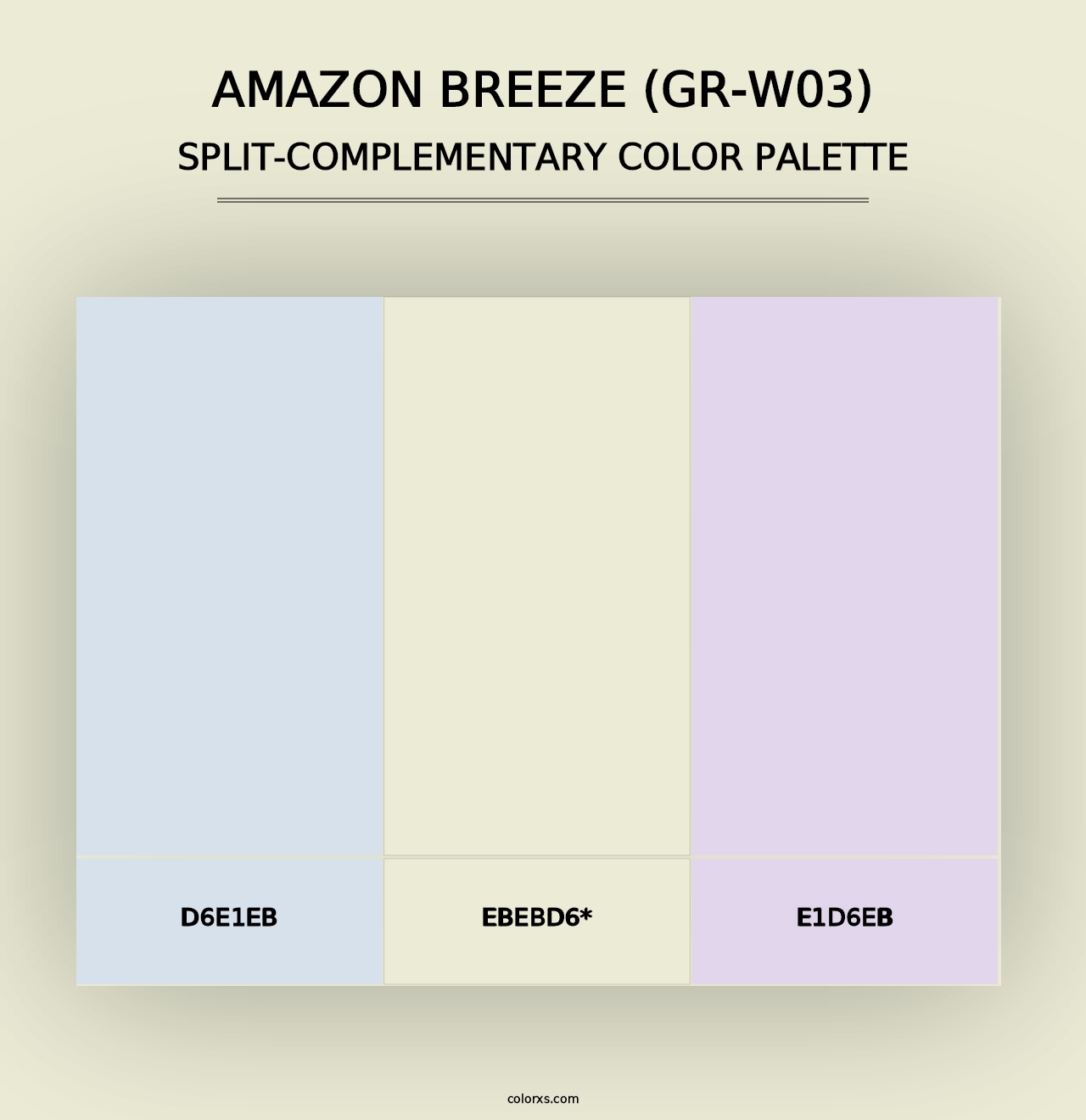 Amazon Breeze (GR-W03) - Split-Complementary Color Palette