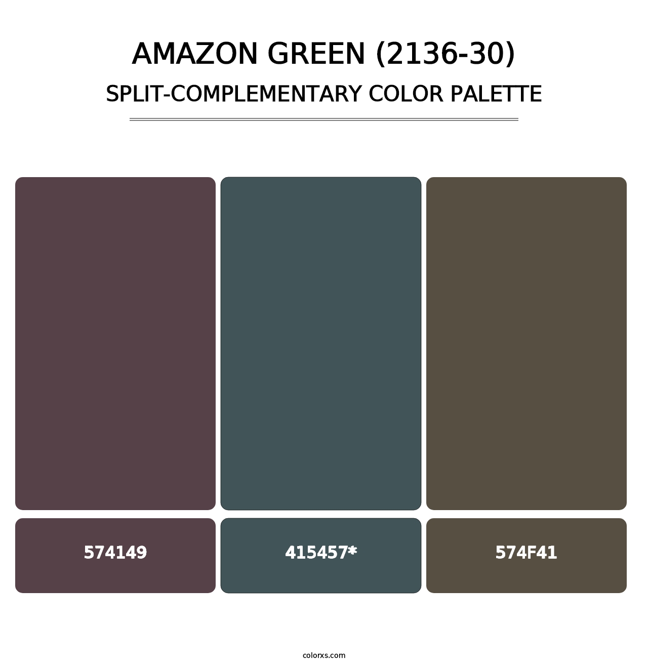 Amazon Green (2136-30) - Split-Complementary Color Palette