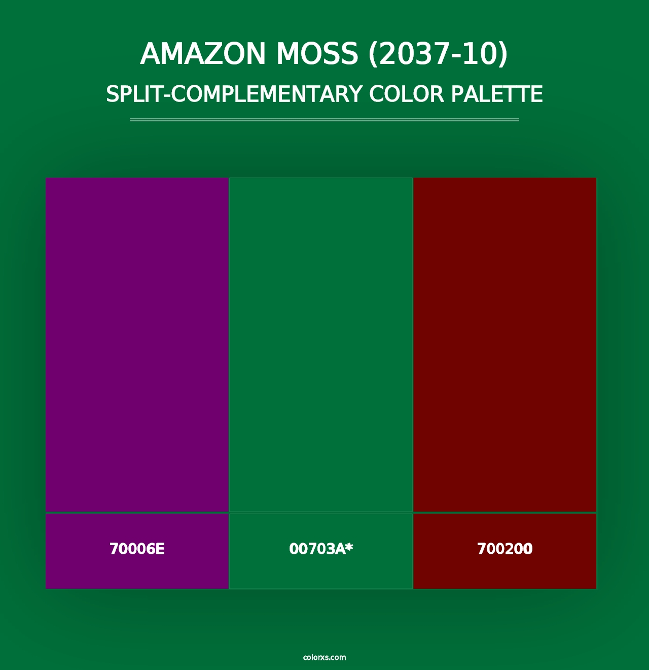 Amazon Moss (2037-10) - Split-Complementary Color Palette