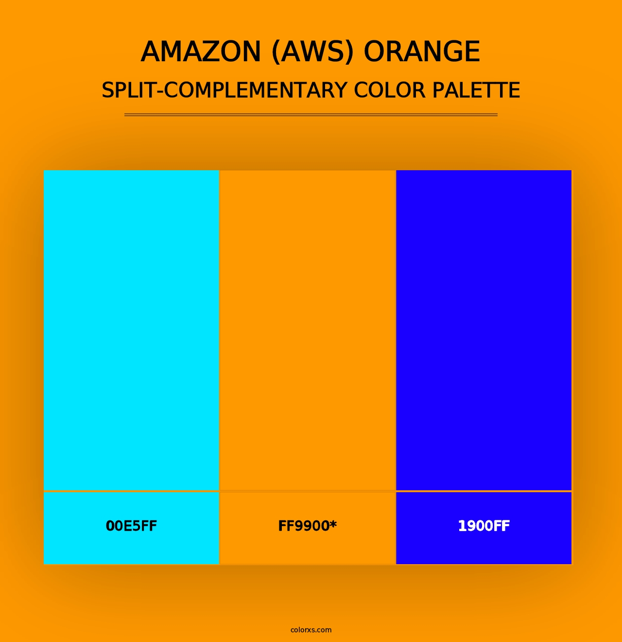 Amazon (AWS) Orange - Split-Complementary Color Palette