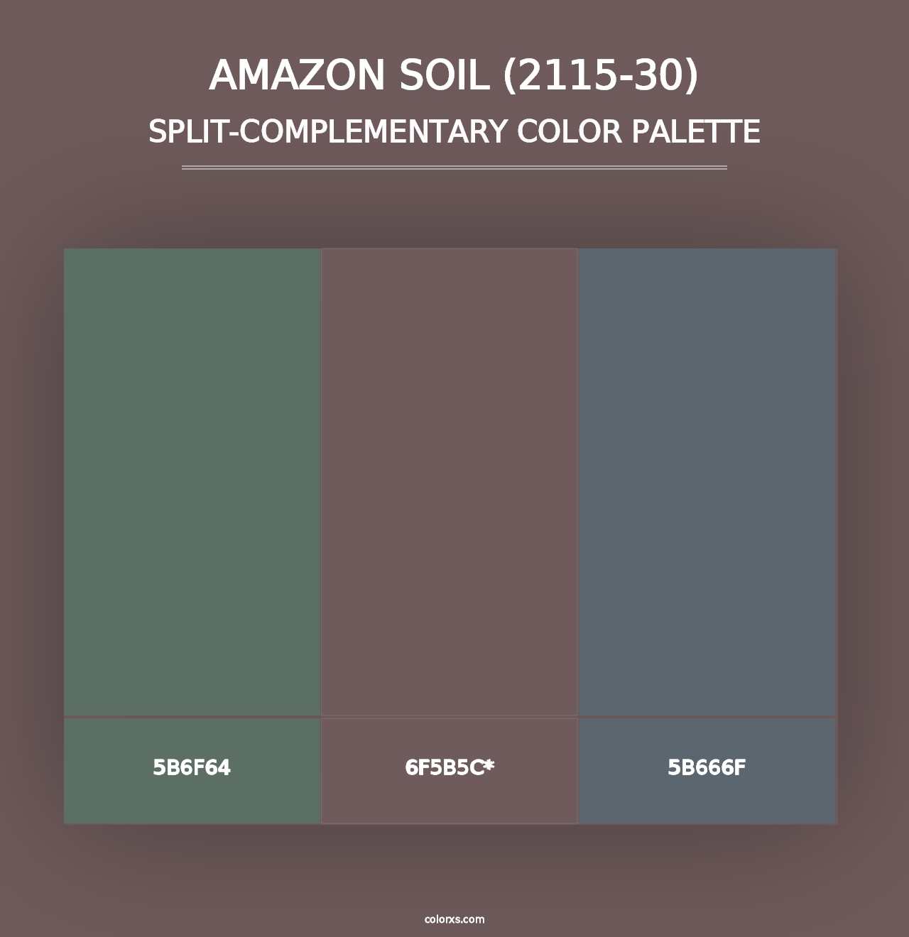 Amazon Soil (2115-30) - Split-Complementary Color Palette