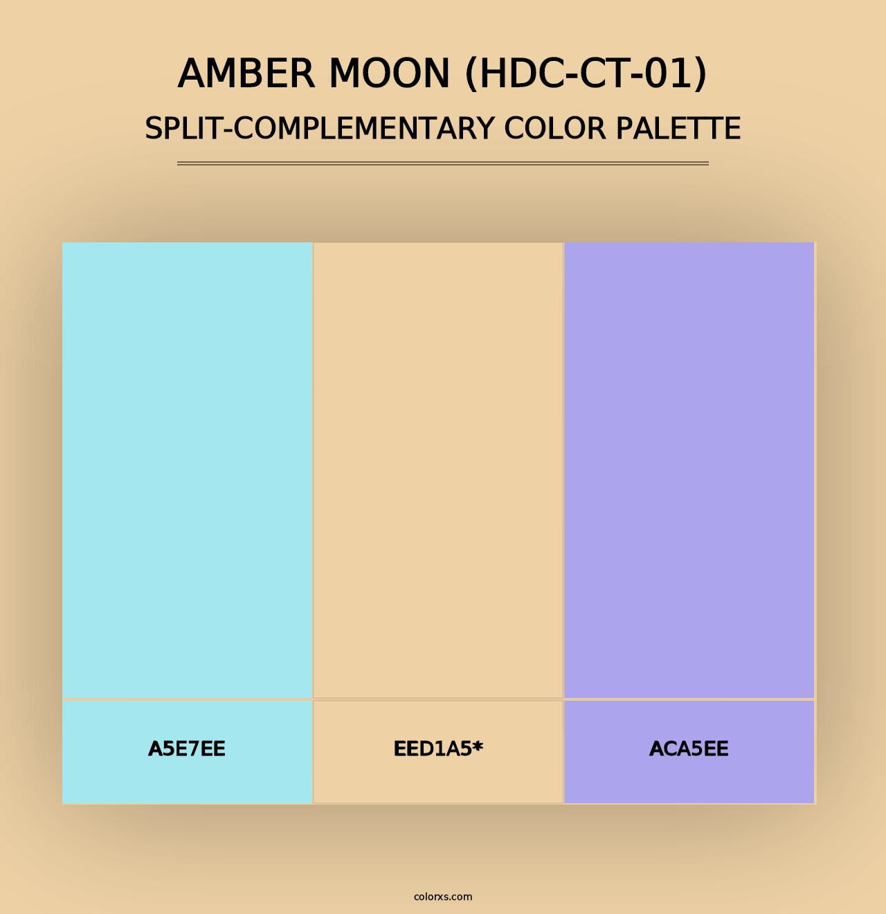 Amber Moon (HDC-CT-01) - Split-Complementary Color Palette