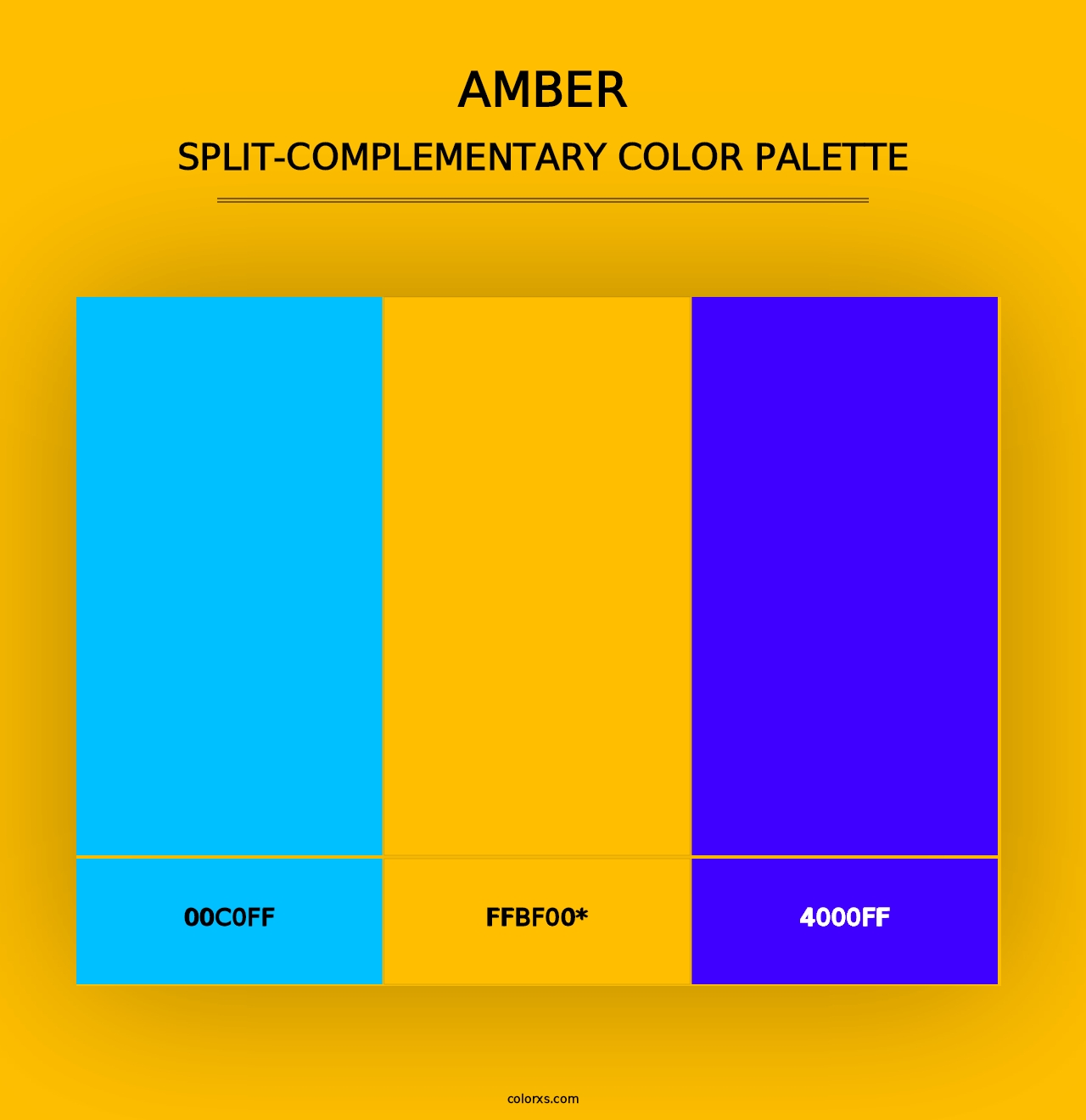 Amber - Split-Complementary Color Palette