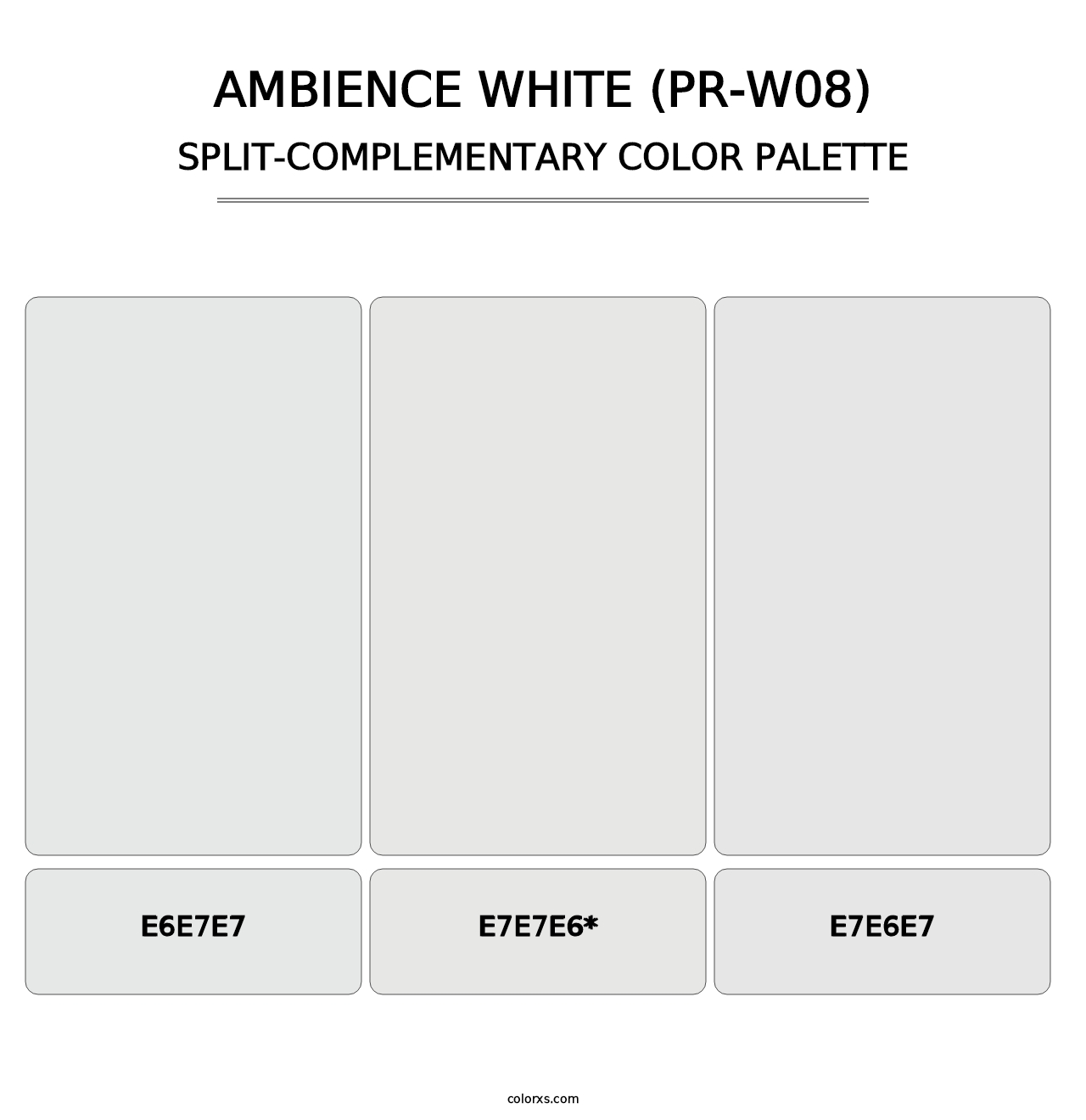 Ambience White (PR-W08) - Split-Complementary Color Palette