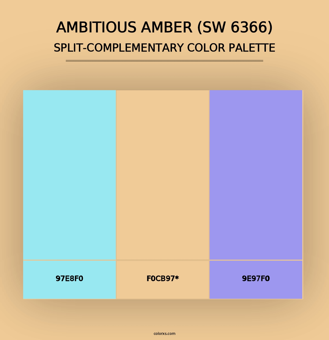 Ambitious Amber (SW 6366) - Split-Complementary Color Palette