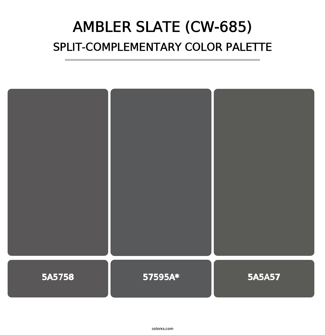 Ambler Slate (CW-685) - Split-Complementary Color Palette