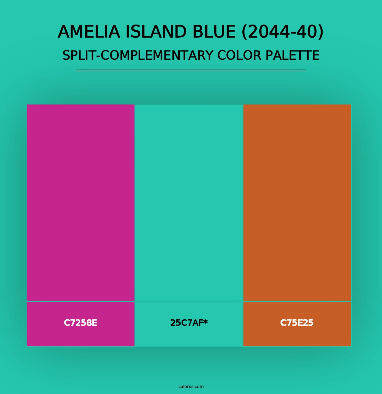 Amelia Island Blue (2044-40) - Split-Complementary Color Palette