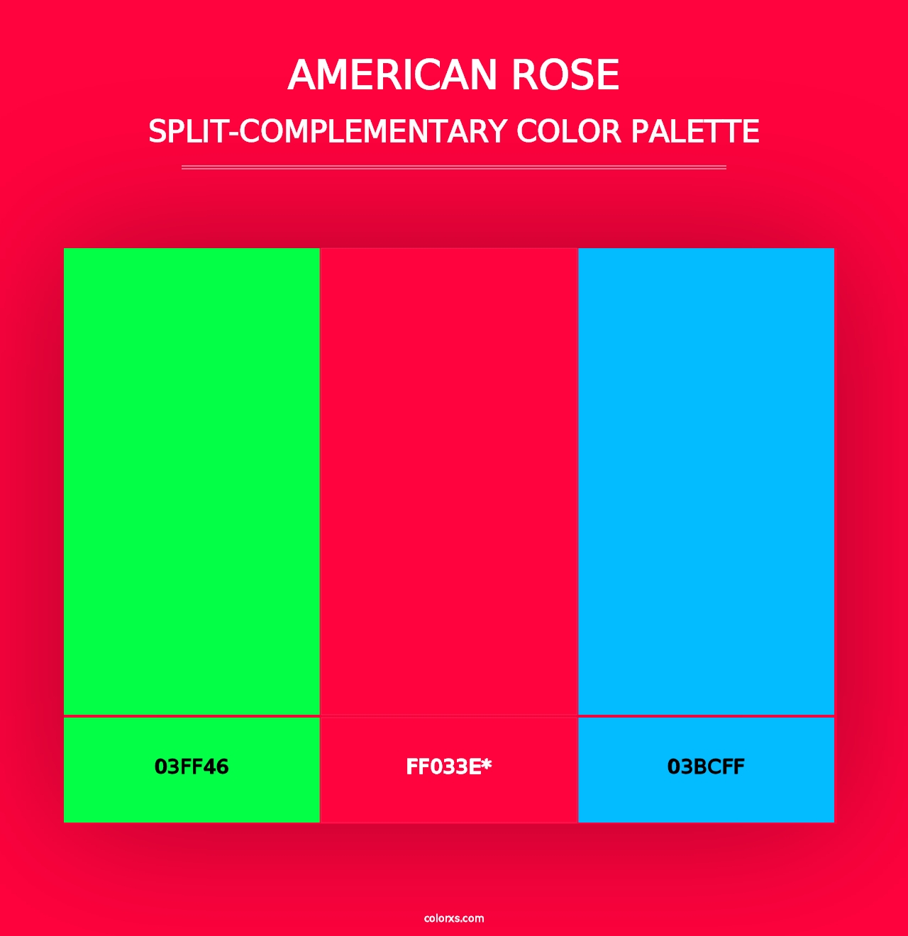 American Rose - Split-Complementary Color Palette