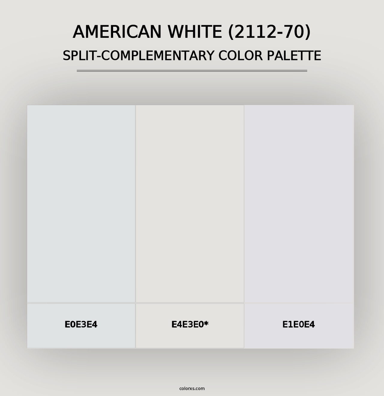 American White (2112-70) - Split-Complementary Color Palette