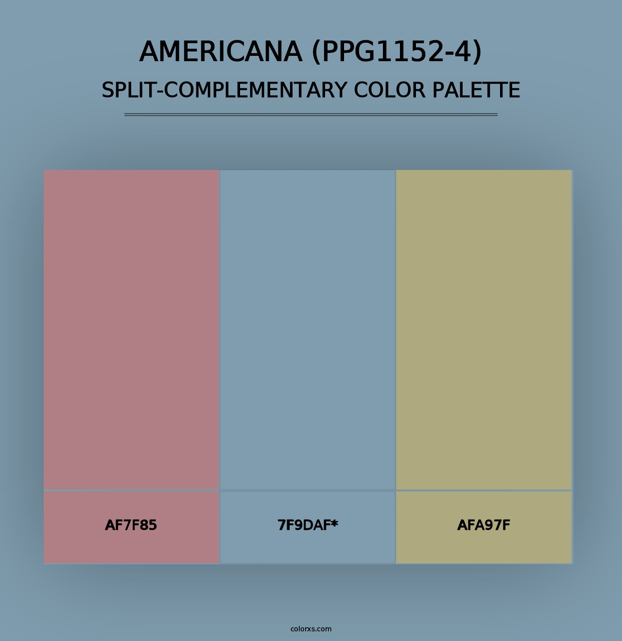 Americana (PPG1152-4) - Split-Complementary Color Palette