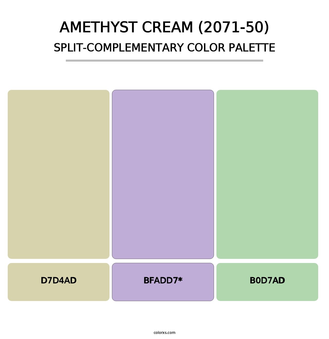 Amethyst Cream (2071-50) - Split-Complementary Color Palette