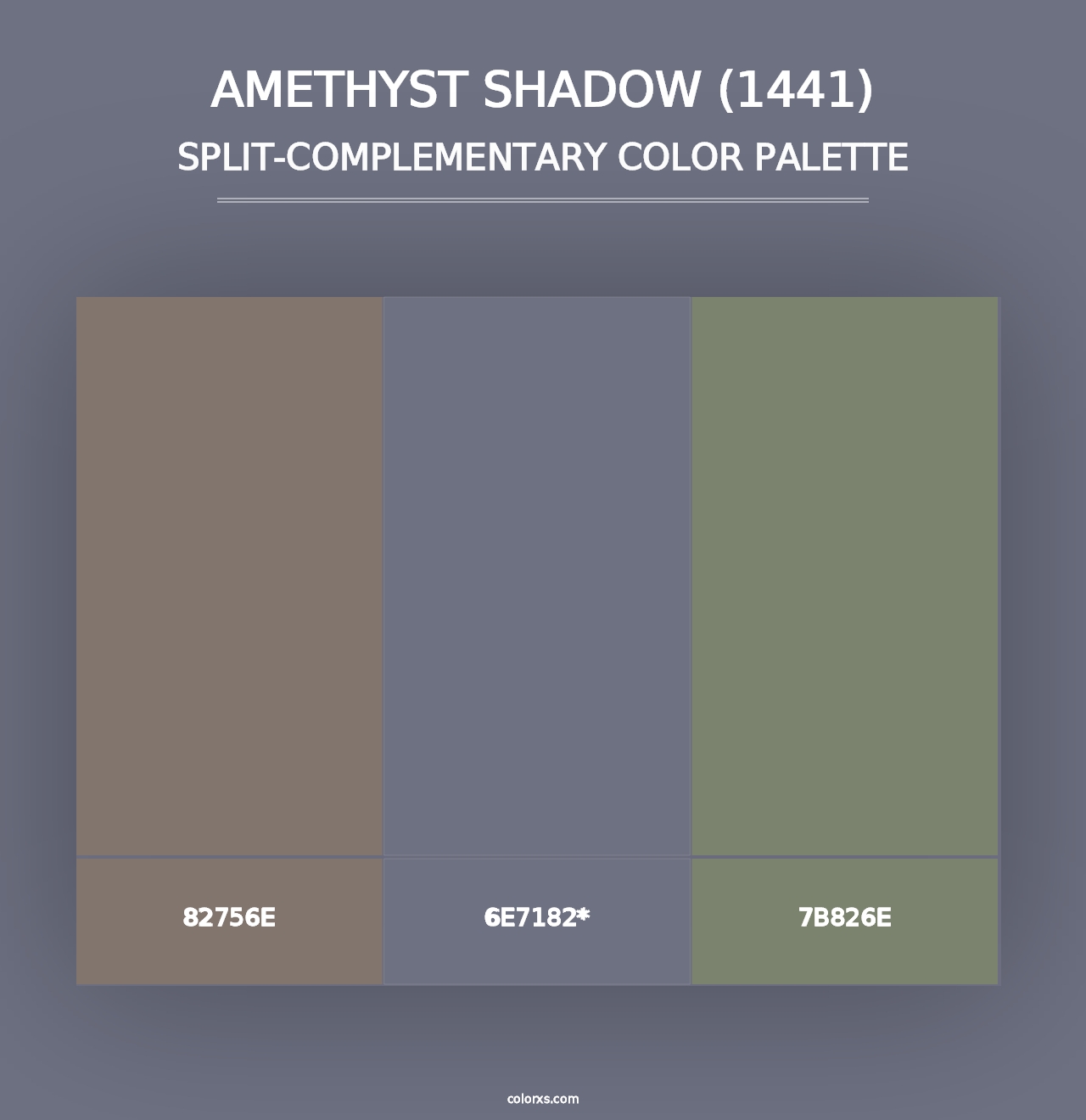 Amethyst Shadow (1441) - Split-Complementary Color Palette