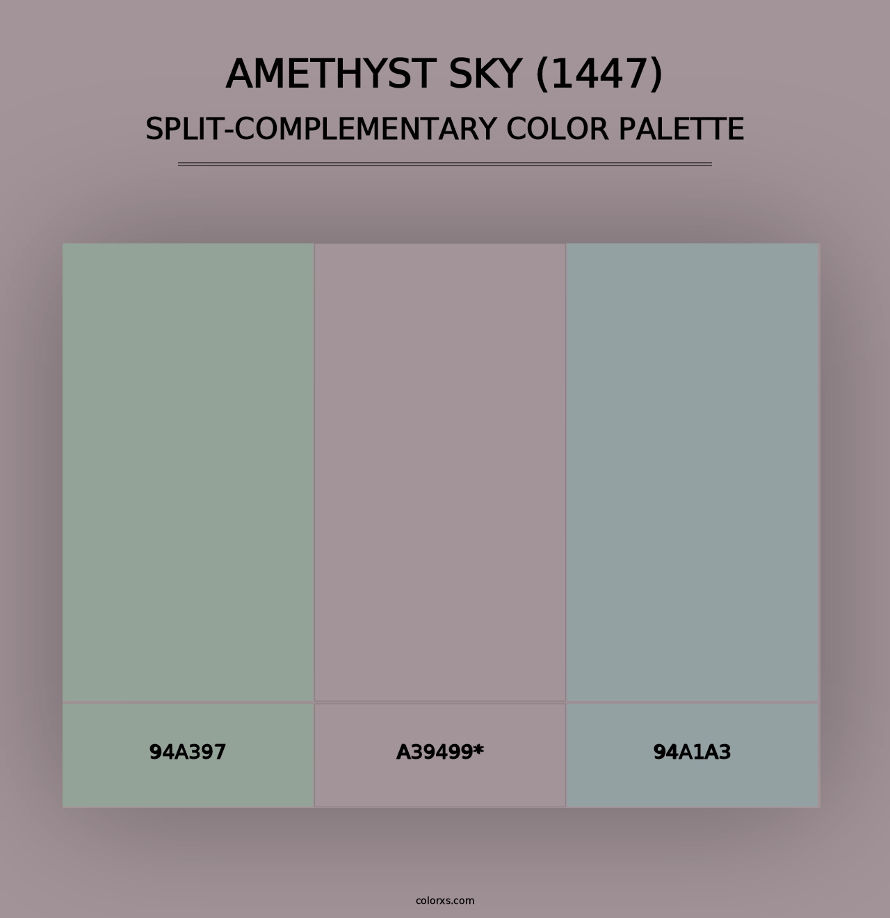 Amethyst Sky (1447) - Split-Complementary Color Palette