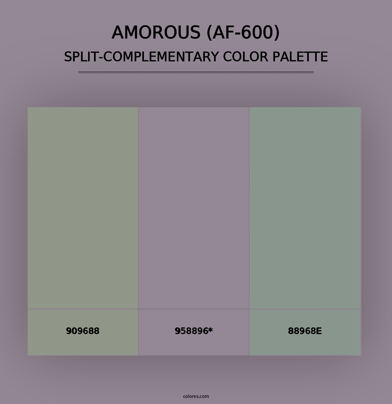 Amorous (AF-600) - Split-Complementary Color Palette