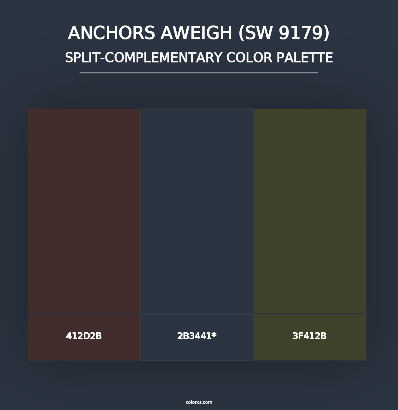 Anchors Aweigh (SW 9179) - Split-Complementary Color Palette