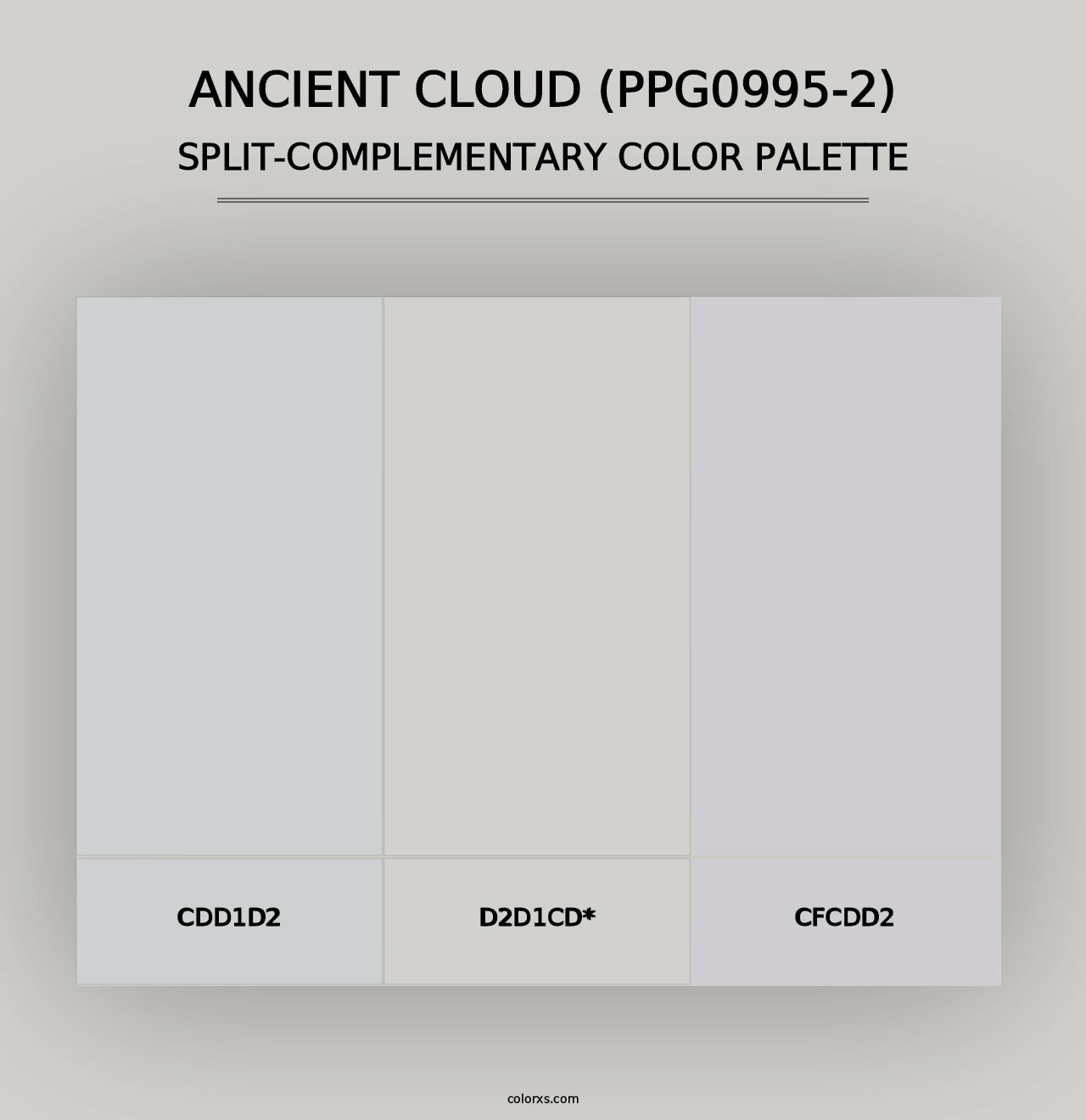 Ancient Cloud (PPG0995-2) - Split-Complementary Color Palette