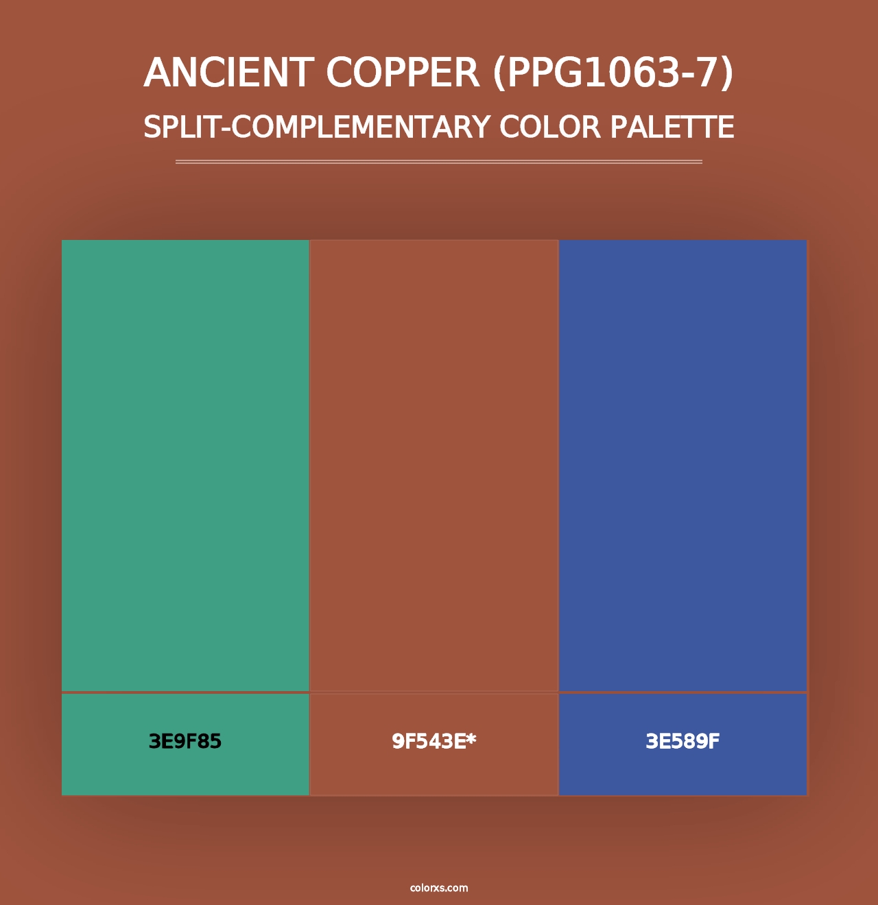 Ancient Copper (PPG1063-7) - Split-Complementary Color Palette