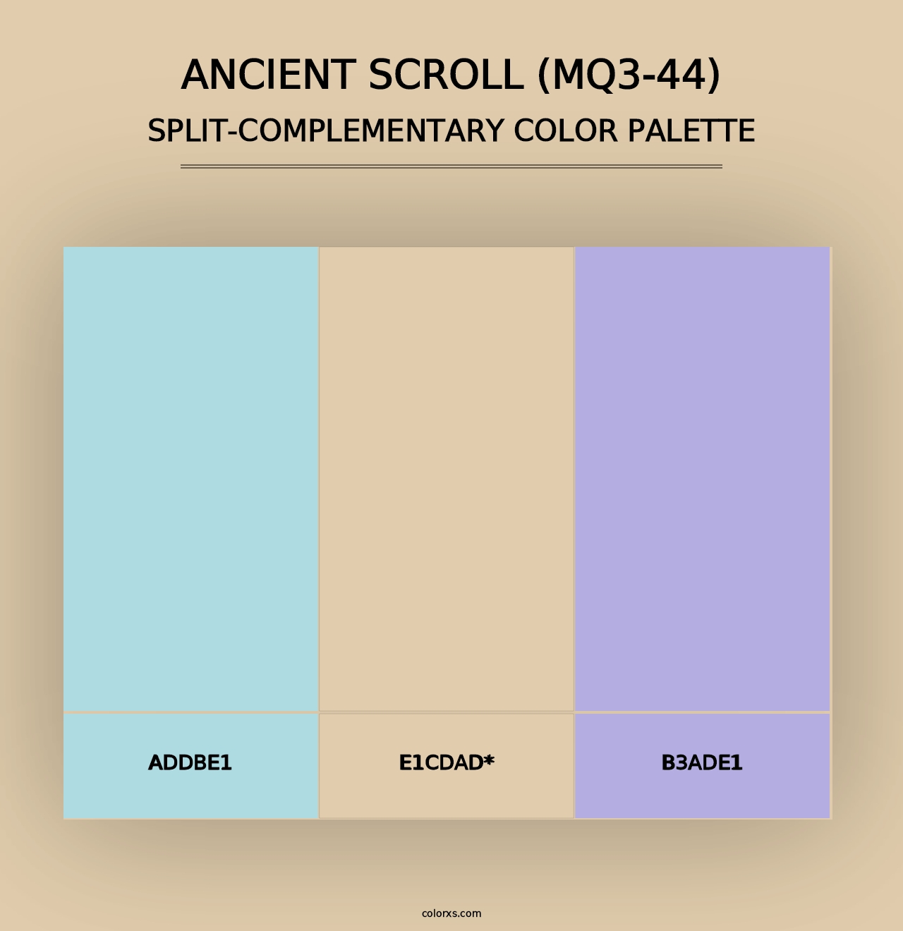 Ancient Scroll (MQ3-44) - Split-Complementary Color Palette