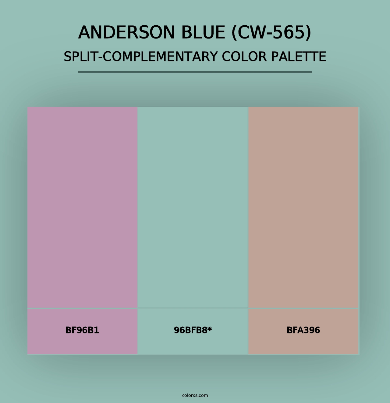 Anderson Blue (CW-565) - Split-Complementary Color Palette