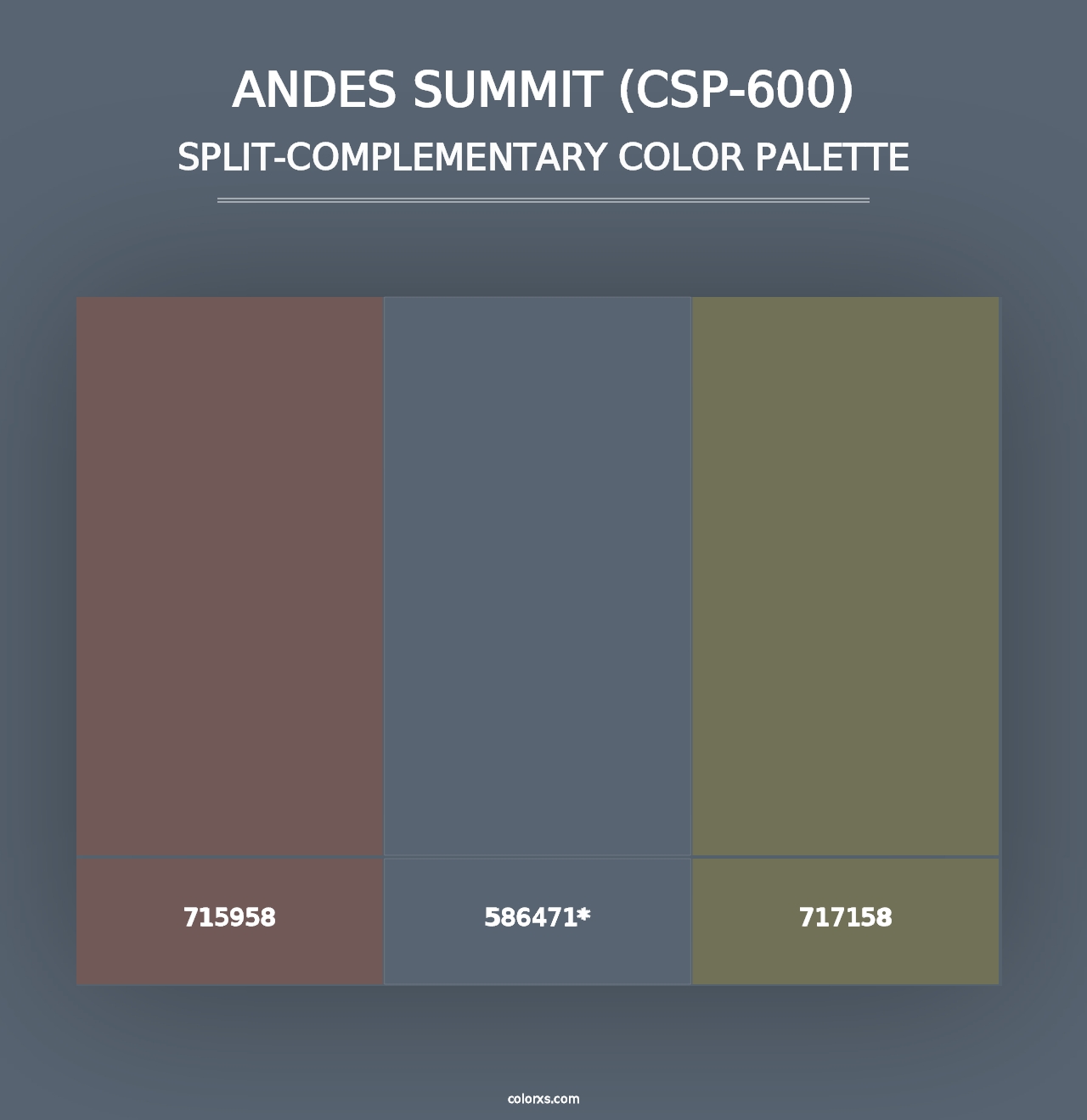 Andes Summit (CSP-600) - Split-Complementary Color Palette