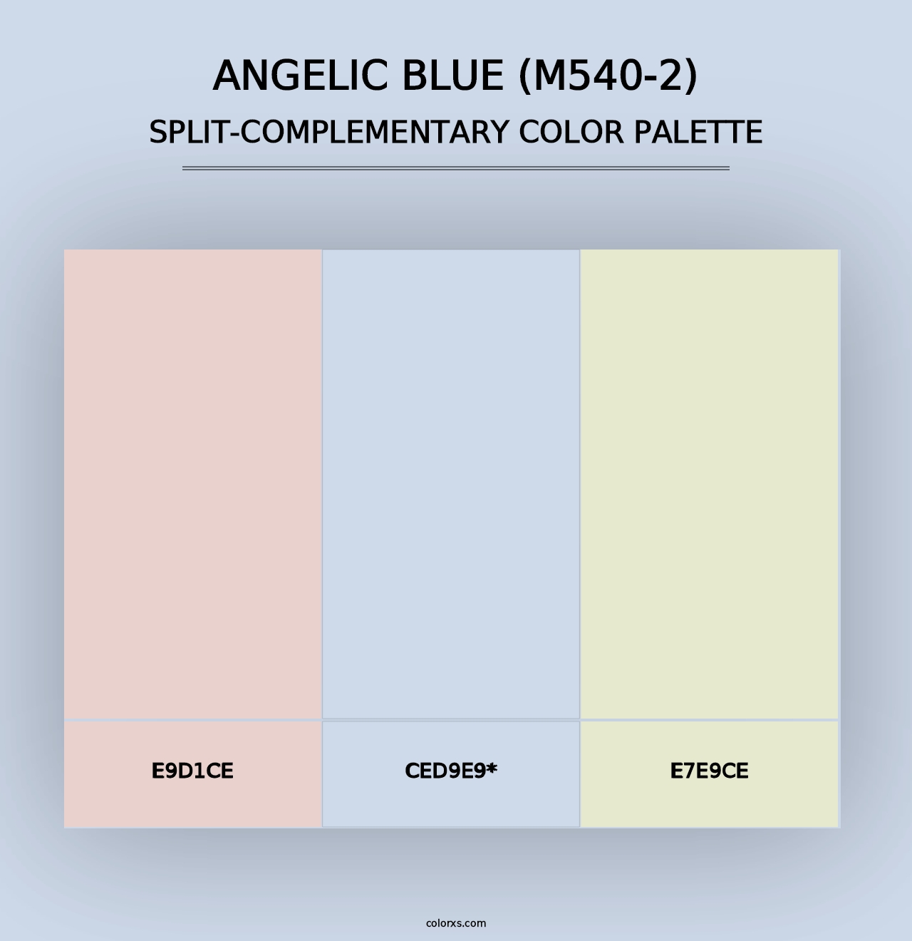 Angelic Blue (M540-2) - Split-Complementary Color Palette