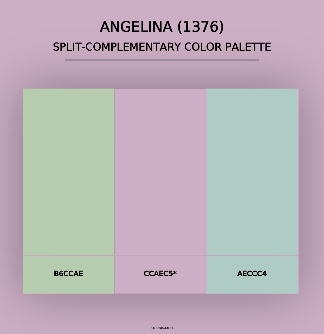 Angelina (1376) - Split-Complementary Color Palette