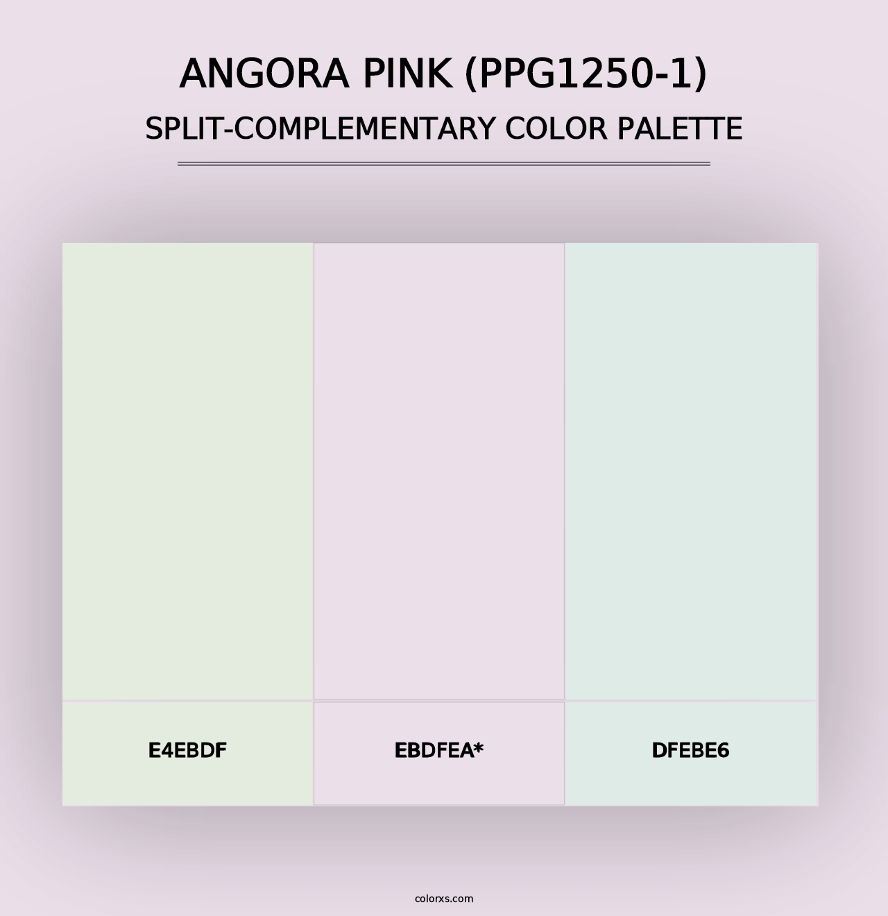 Angora Pink (PPG1250-1) - Split-Complementary Color Palette