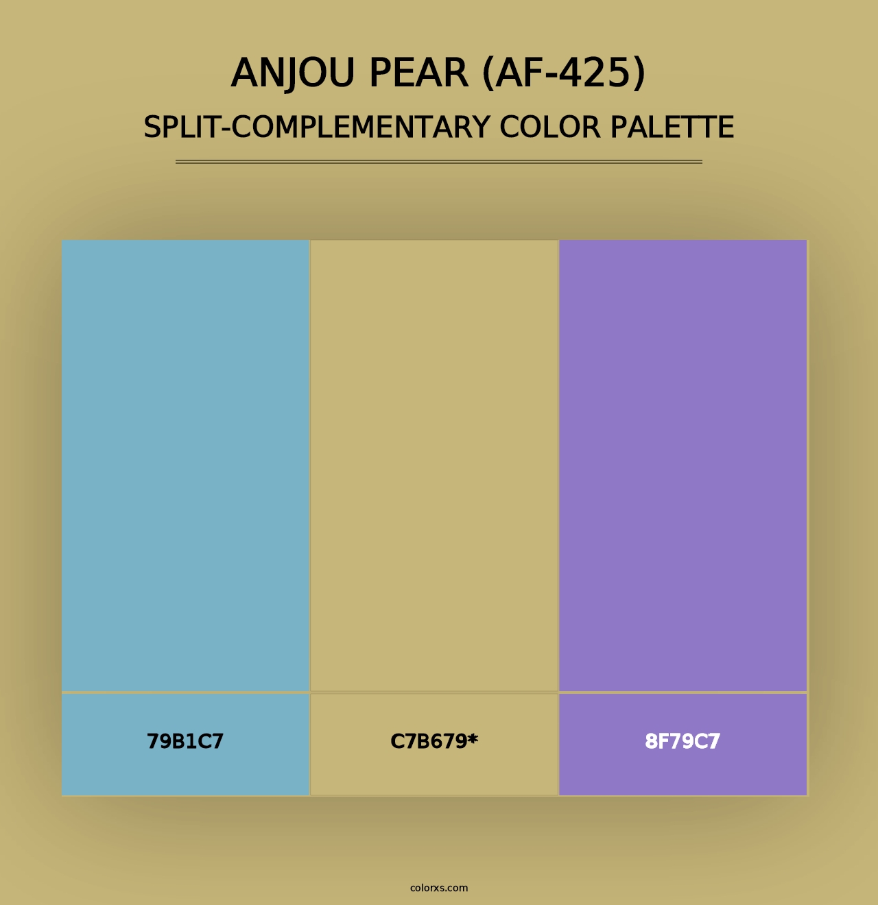 Anjou Pear (AF-425) - Split-Complementary Color Palette