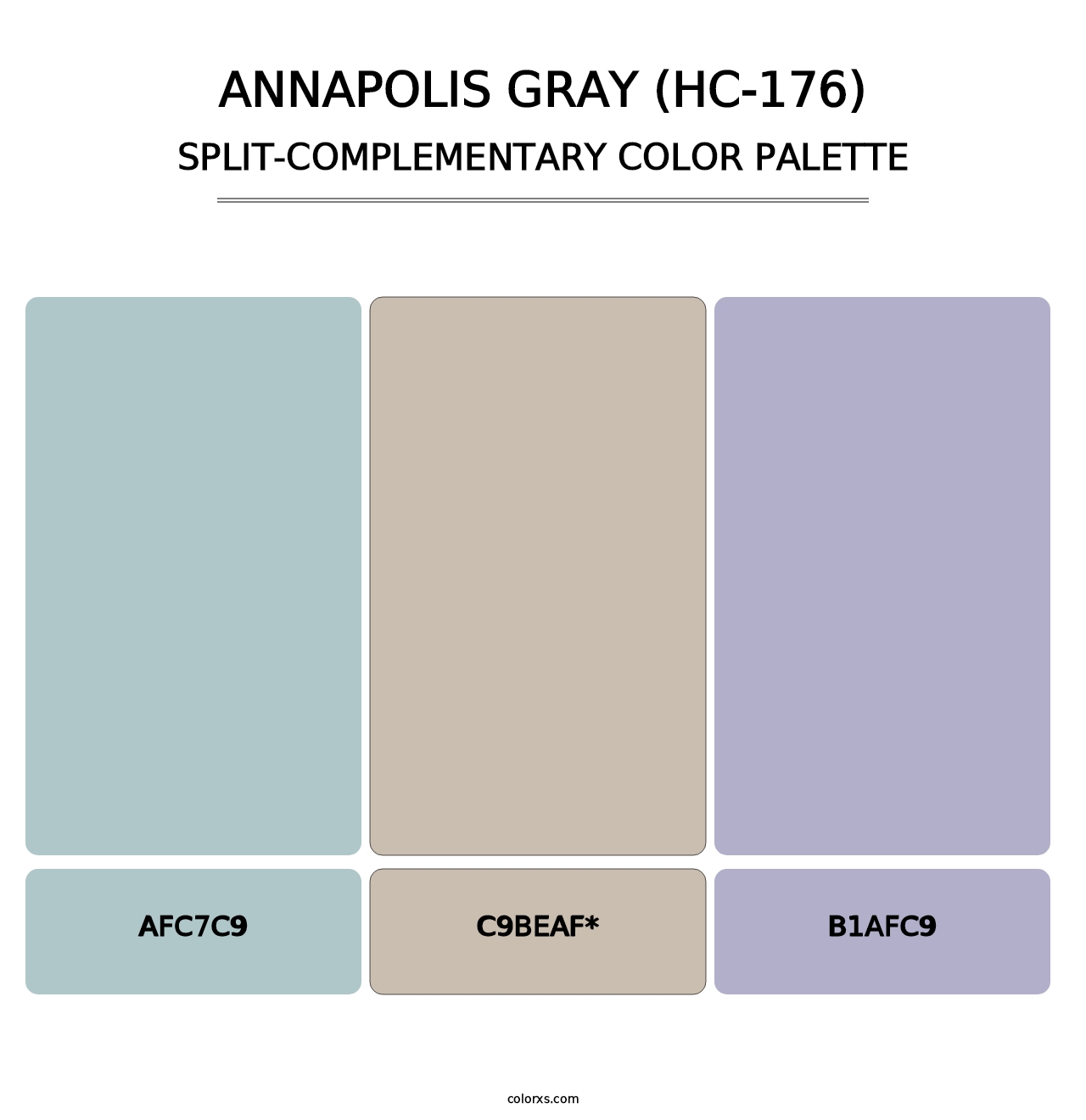 Annapolis Gray (HC-176) - Split-Complementary Color Palette