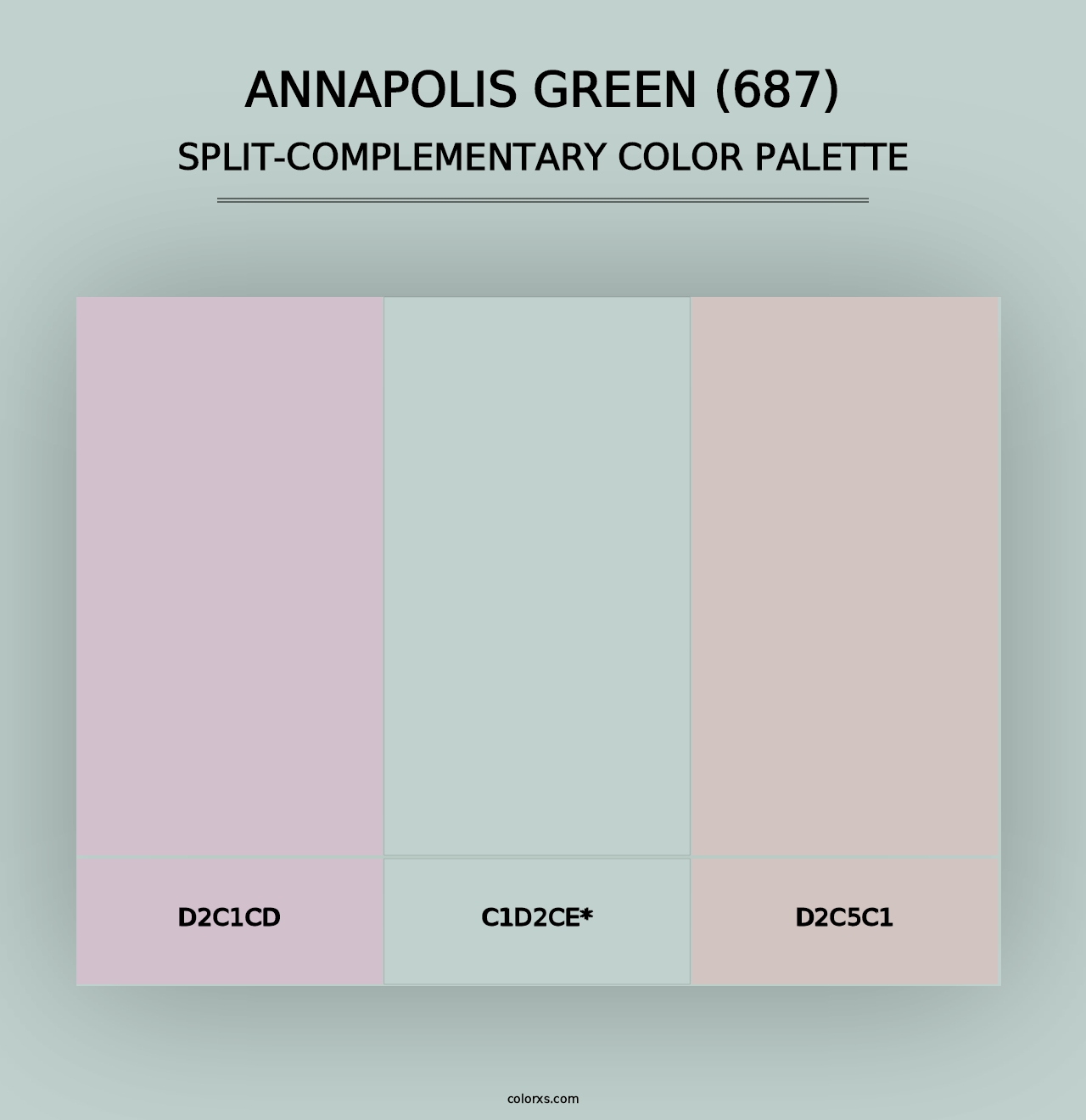 Annapolis Green (687) - Split-Complementary Color Palette