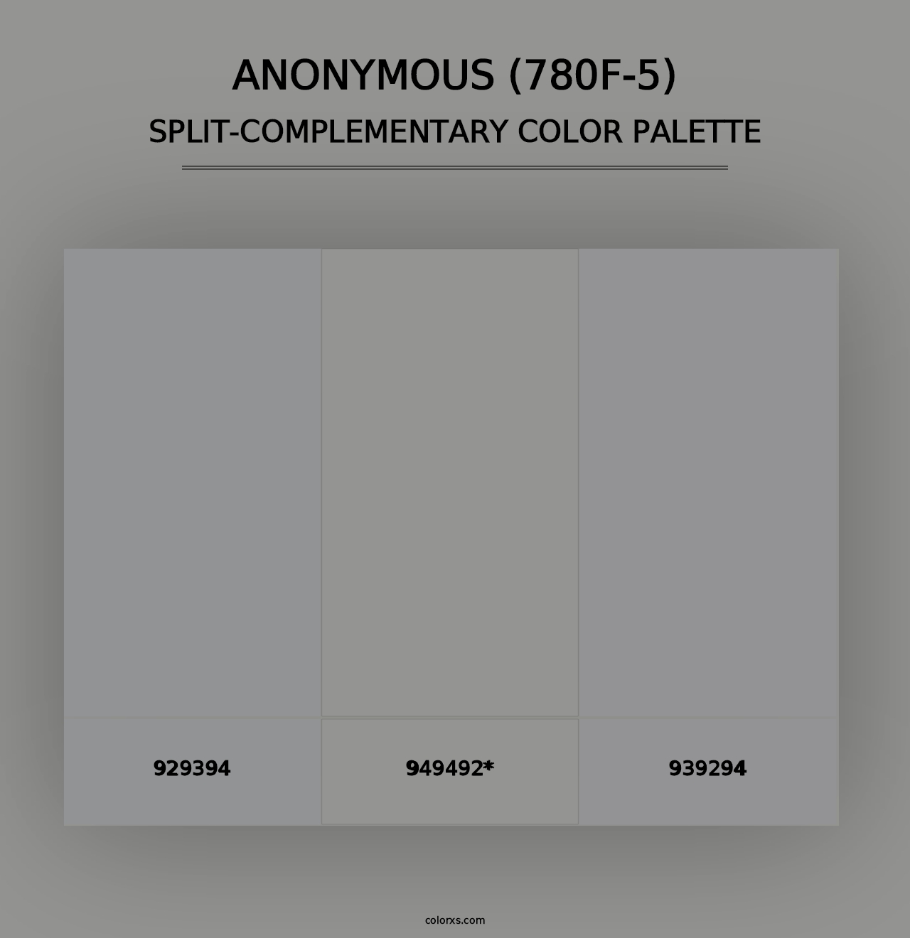 Anonymous (780F-5) - Split-Complementary Color Palette