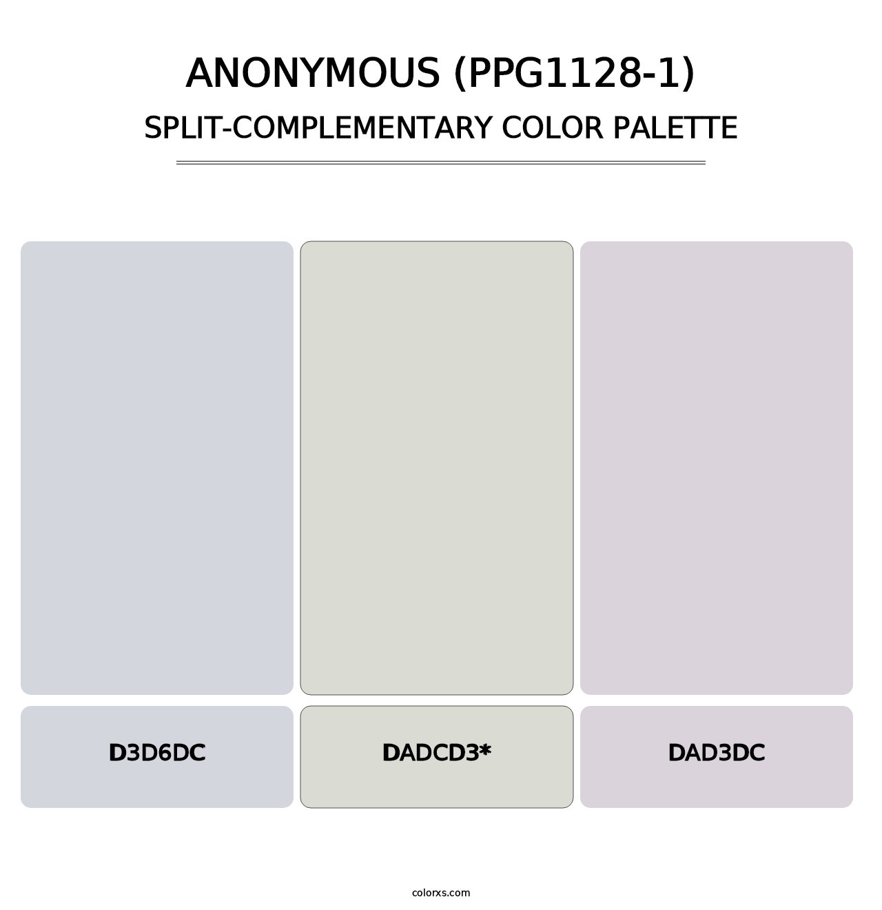 Anonymous (PPG1128-1) - Split-Complementary Color Palette