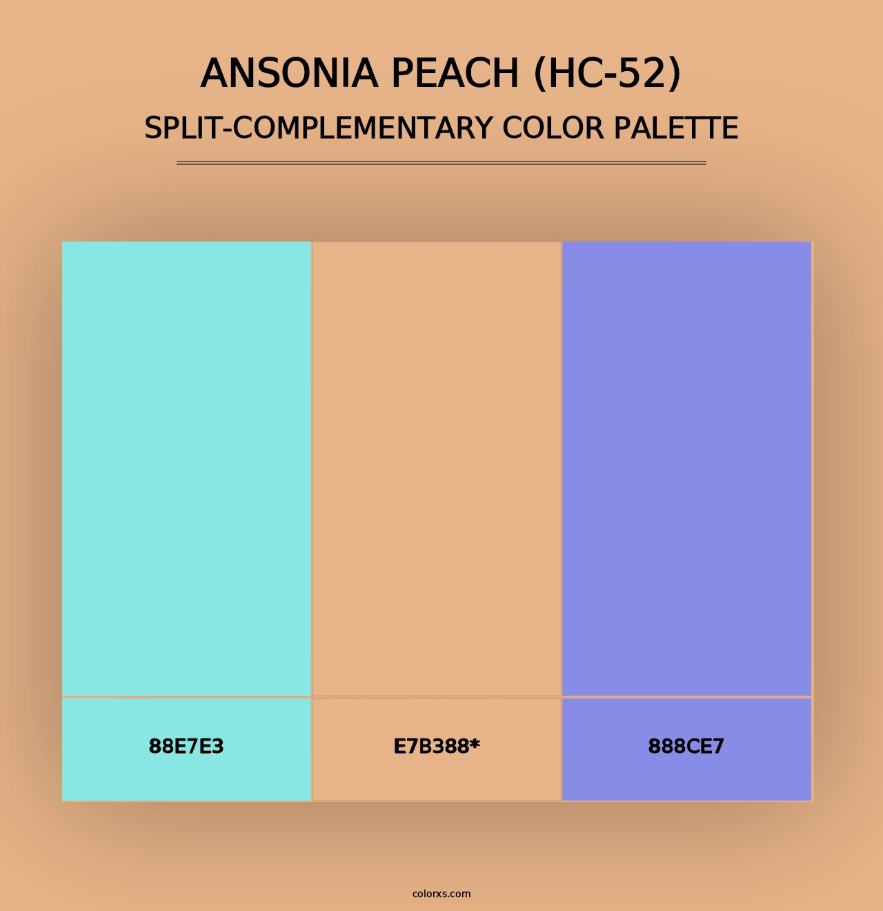 Ansonia Peach (HC-52) - Split-Complementary Color Palette