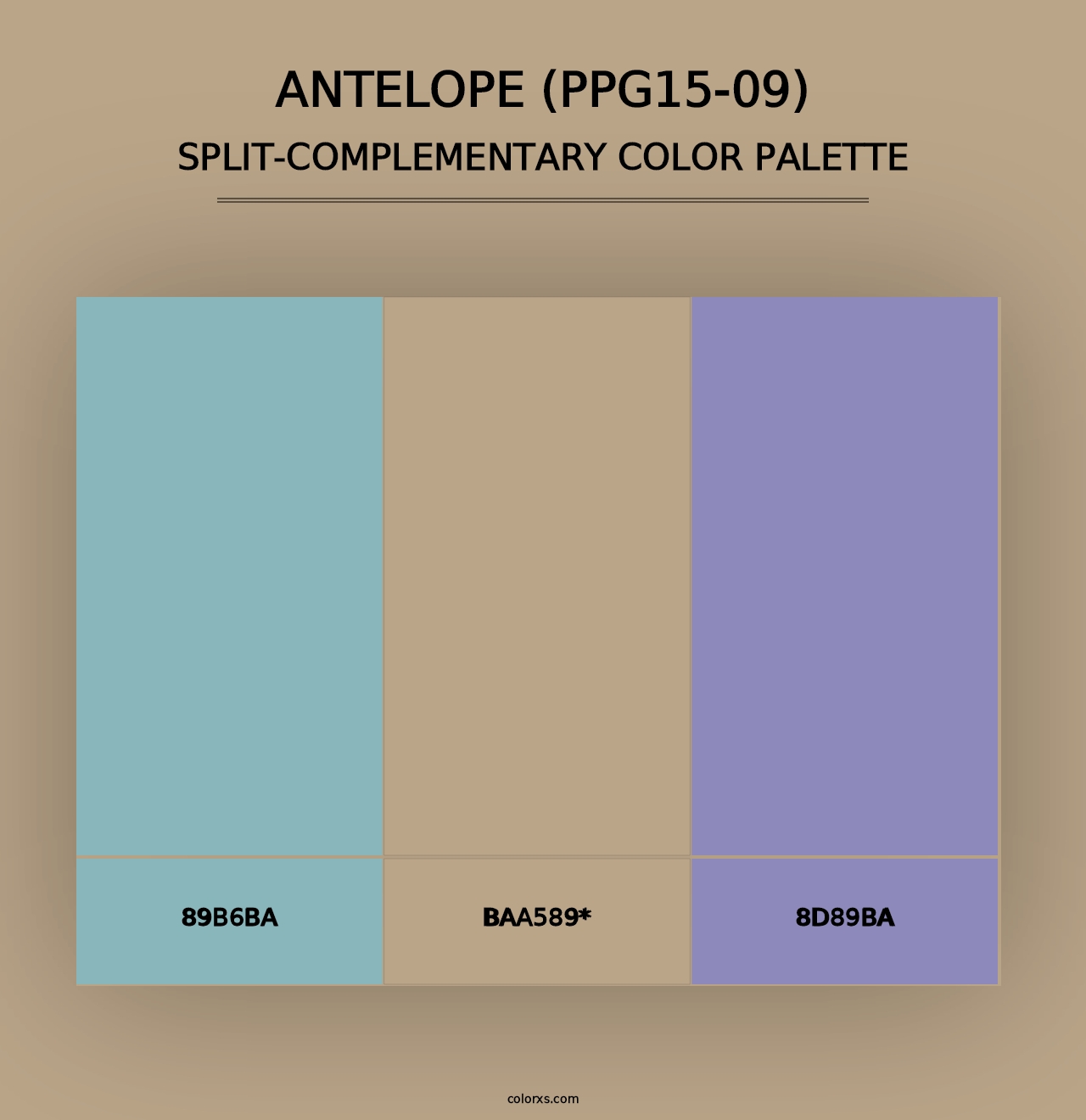 Antelope (PPG15-09) - Split-Complementary Color Palette