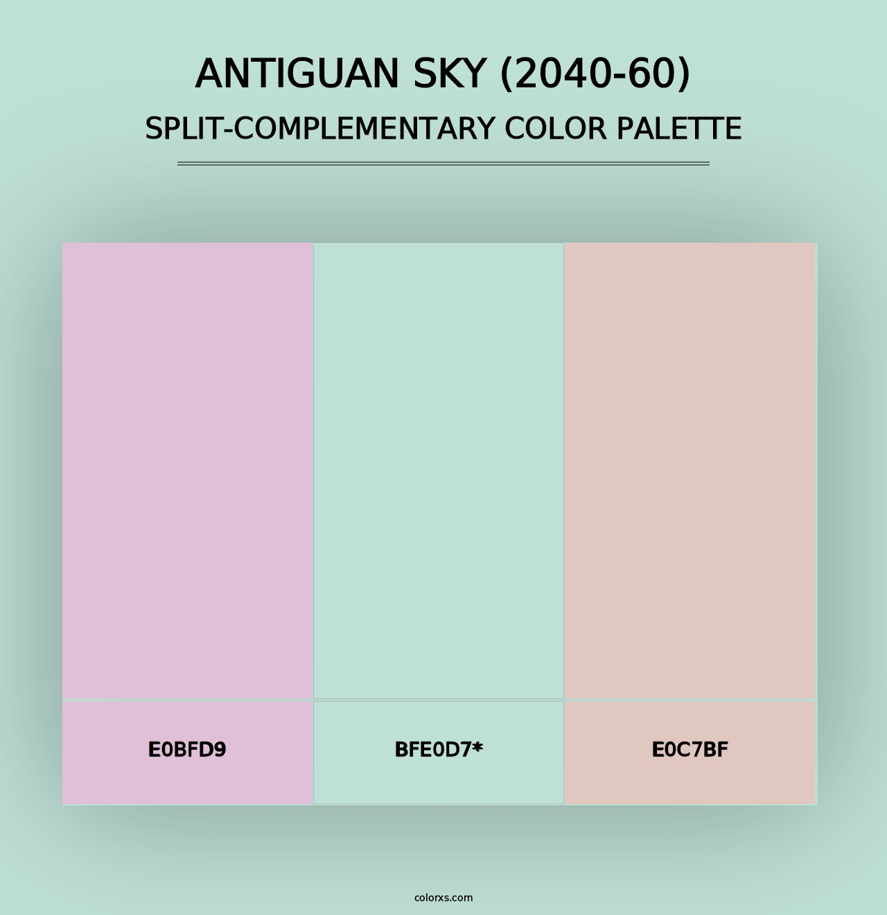 Antiguan Sky (2040-60) - Split-Complementary Color Palette