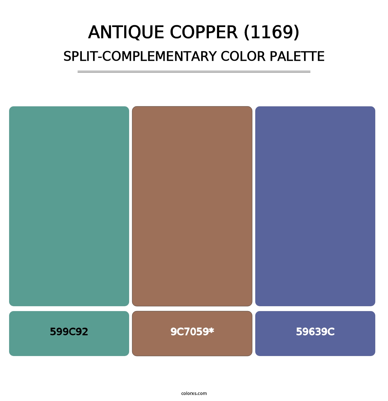 Antique Copper (1169) - Split-Complementary Color Palette