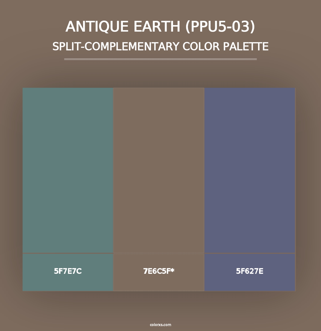 Antique Earth (PPU5-03) - Split-Complementary Color Palette