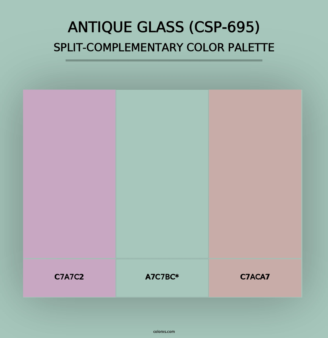 Antique Glass (CSP-695) - Split-Complementary Color Palette