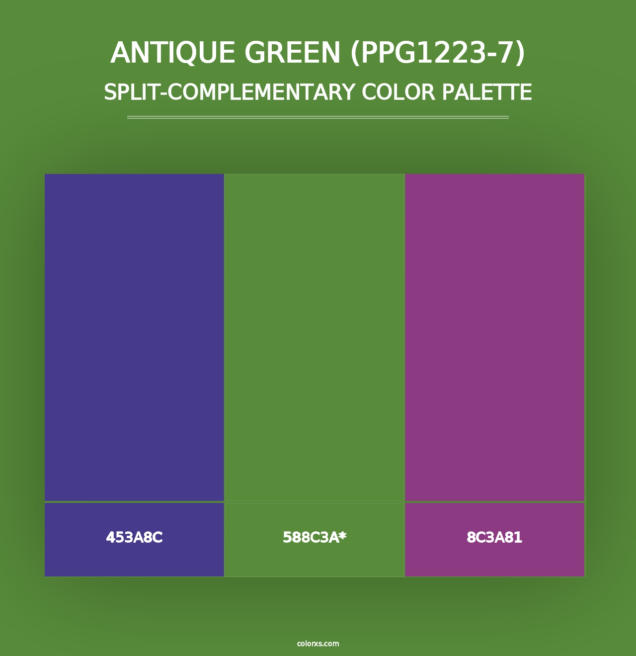 Antique Green (PPG1223-7) - Split-Complementary Color Palette