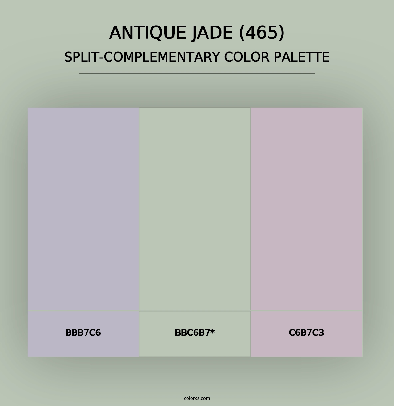 Antique Jade (465) - Split-Complementary Color Palette