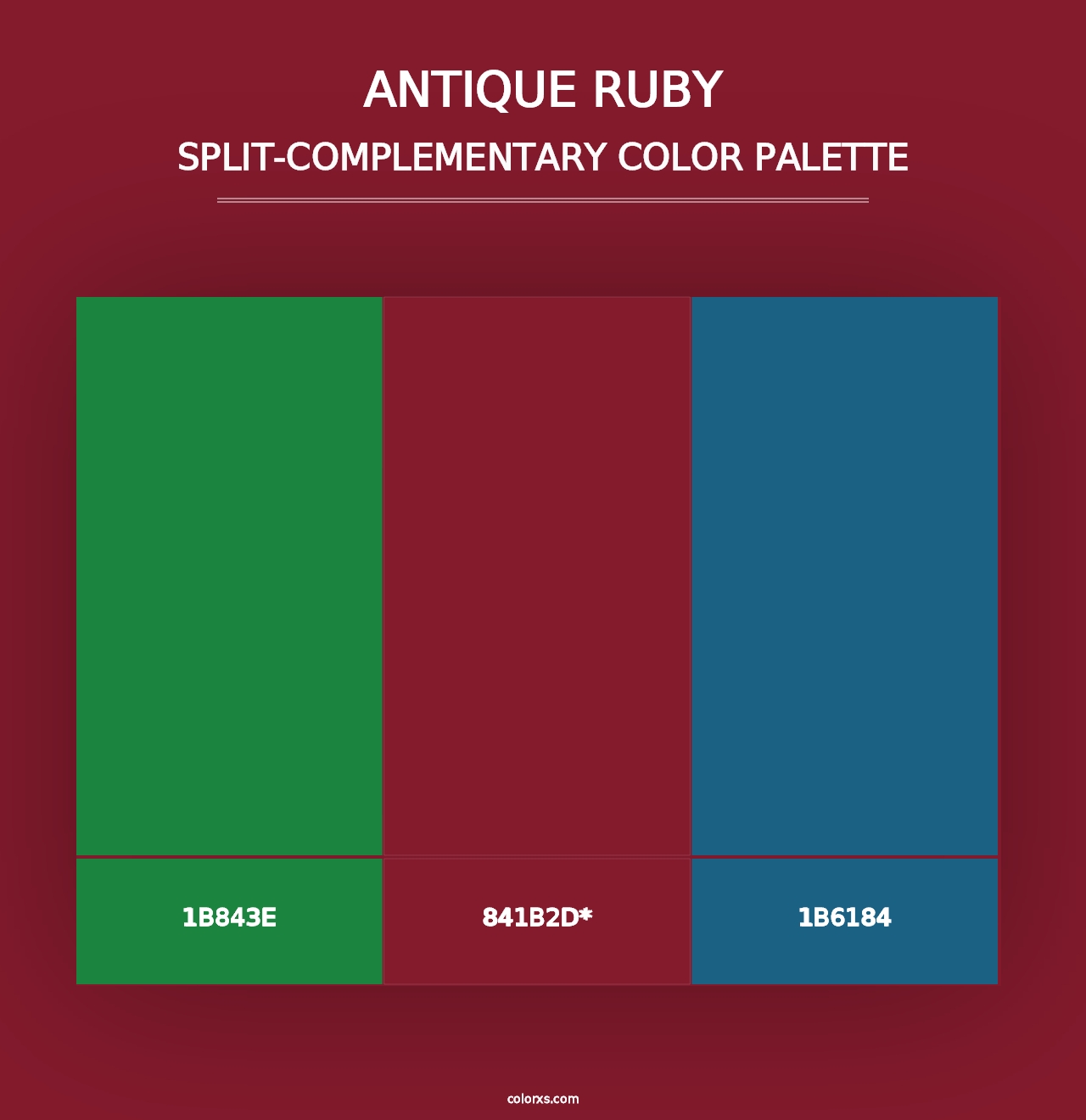 Antique Ruby - Split-Complementary Color Palette