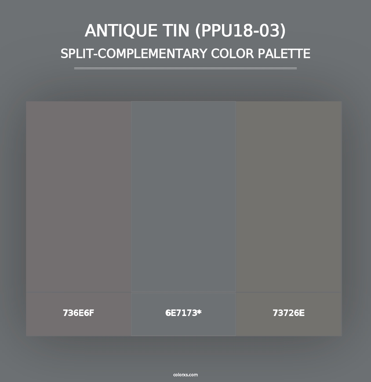 Antique Tin (PPU18-03) - Split-Complementary Color Palette