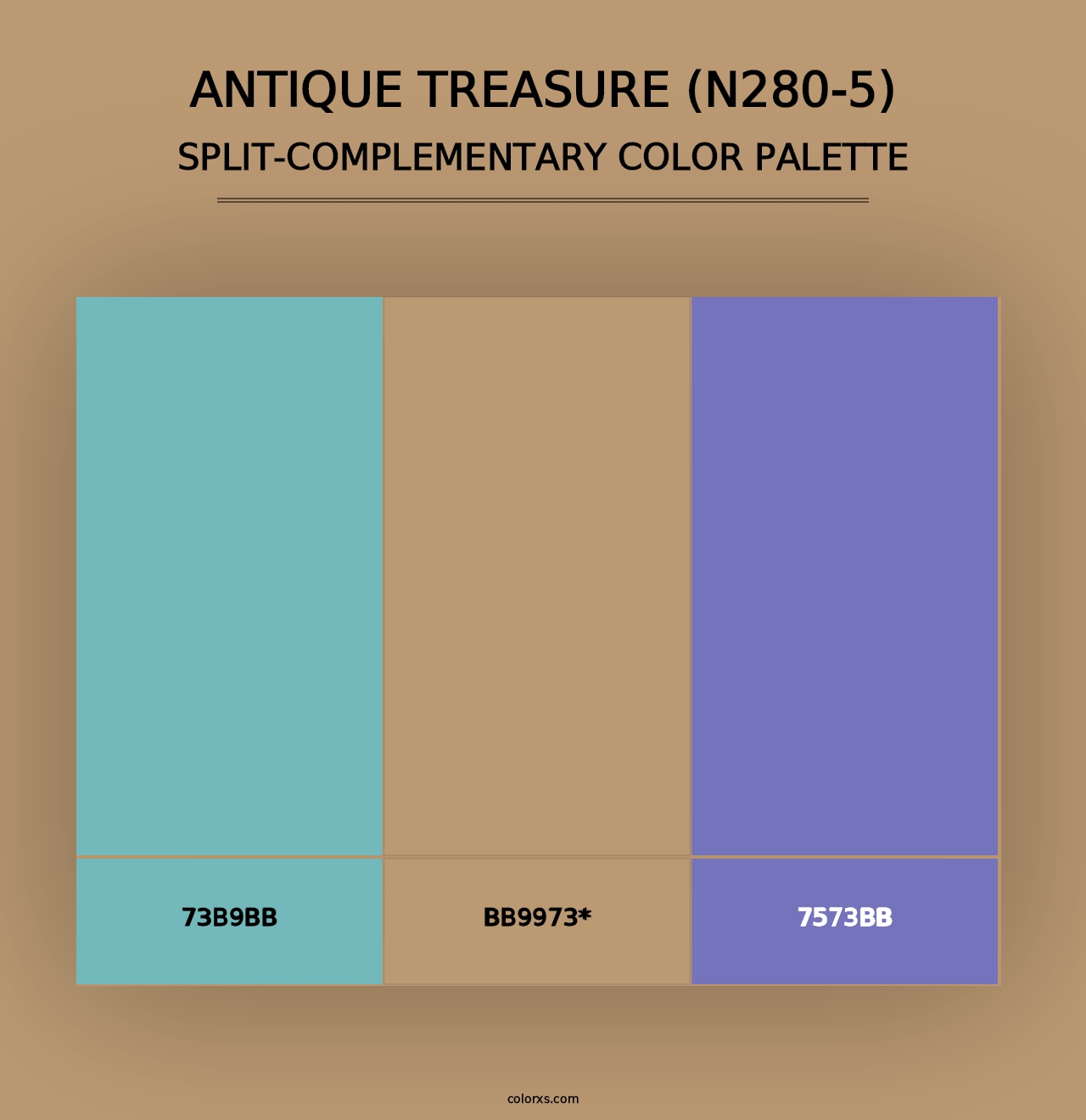 Antique Treasure (N280-5) - Split-Complementary Color Palette