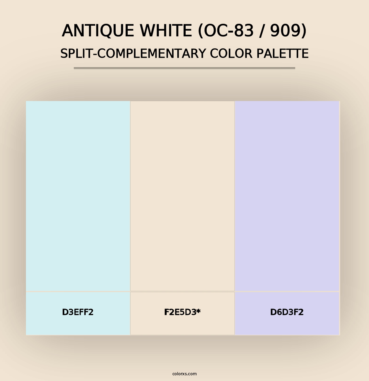 Antique White (OC-83 / 909) - Split-Complementary Color Palette