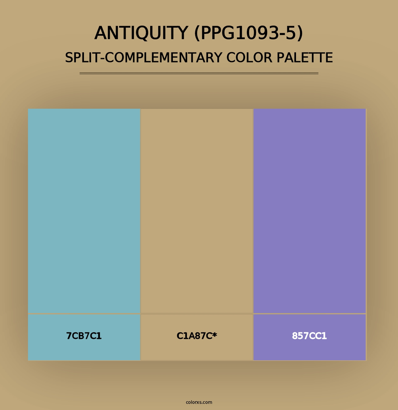 Antiquity (PPG1093-5) - Split-Complementary Color Palette