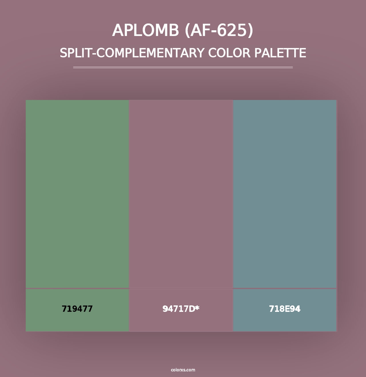 Aplomb (AF-625) - Split-Complementary Color Palette